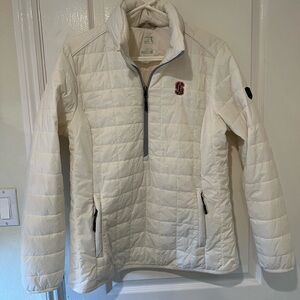 Stanford cutter & buck White Half-Zip Jacket puffer Womens large mint condition